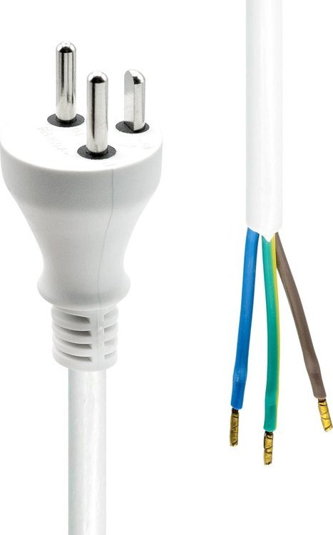 Kabel zasilający ProXtend ProXtend Power Cord Denmark to Open End 1M White