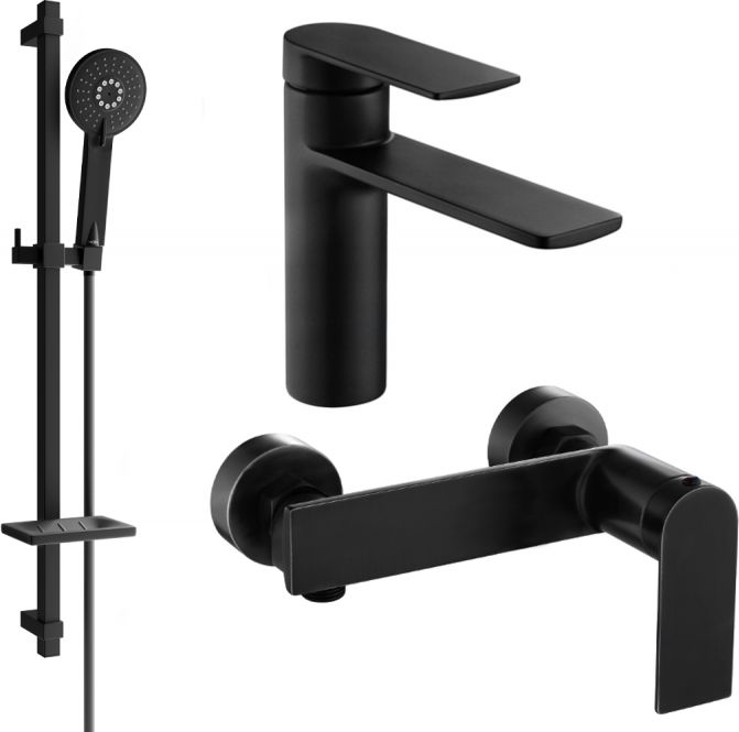 Mexen Mexen Zero DQ40 zestaw prysznicowy, czarny - 71104DQ40-70