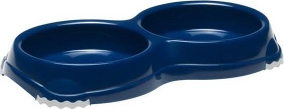 Yarro International YARRO MISKA PLASTIK PODWÓJNA DLA KOTA GRANATOWA 2x0,2l