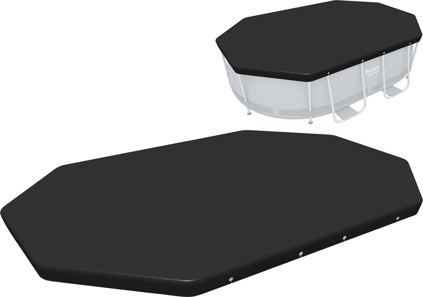 Bestway Pokrywa do basenu stelażowego owalnego 300 x 200 x 84 cm 58424