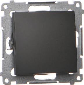 Kontakt-Simon Simon 54 Przycisk pojedynczy zwierny bez piktogramu (moduł) 10AX 250V szybkozłącza czarny mat DP1.01/49