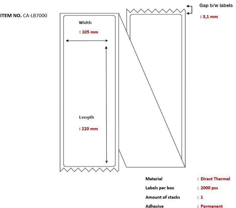 Capture CA-LB7000 etykiet do nadruku