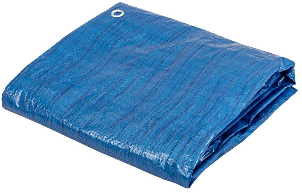 PLANDEKA STANDARD 2X3M 50G NIEBIESKA ZE STALOWYMI OCZKAMI