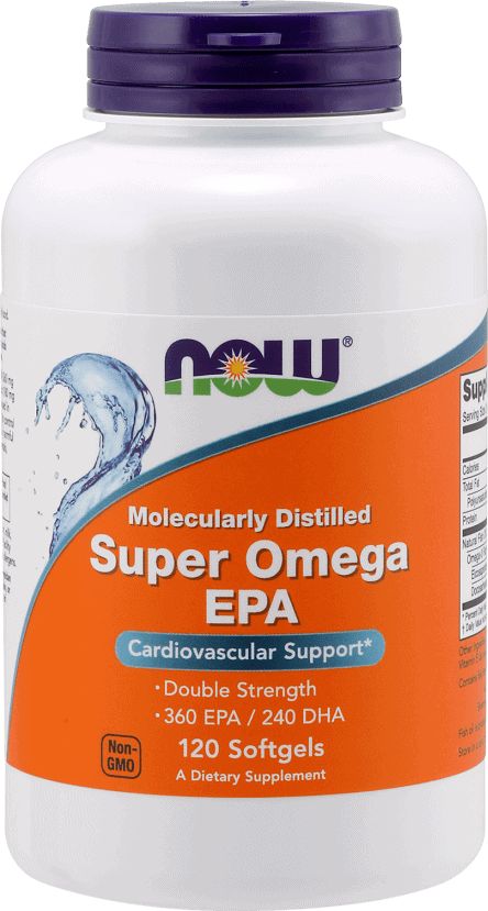 NOW Foods NOW Foods - Super Omega EPA, Molekularnie Destylowany, 120 kapsułek miękkich