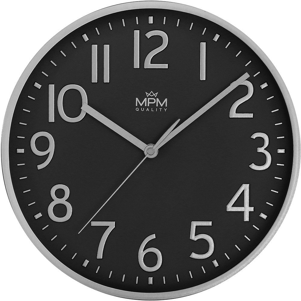 Zegar ścienny MPM E01.4505.90 29 cm czarny cichy .