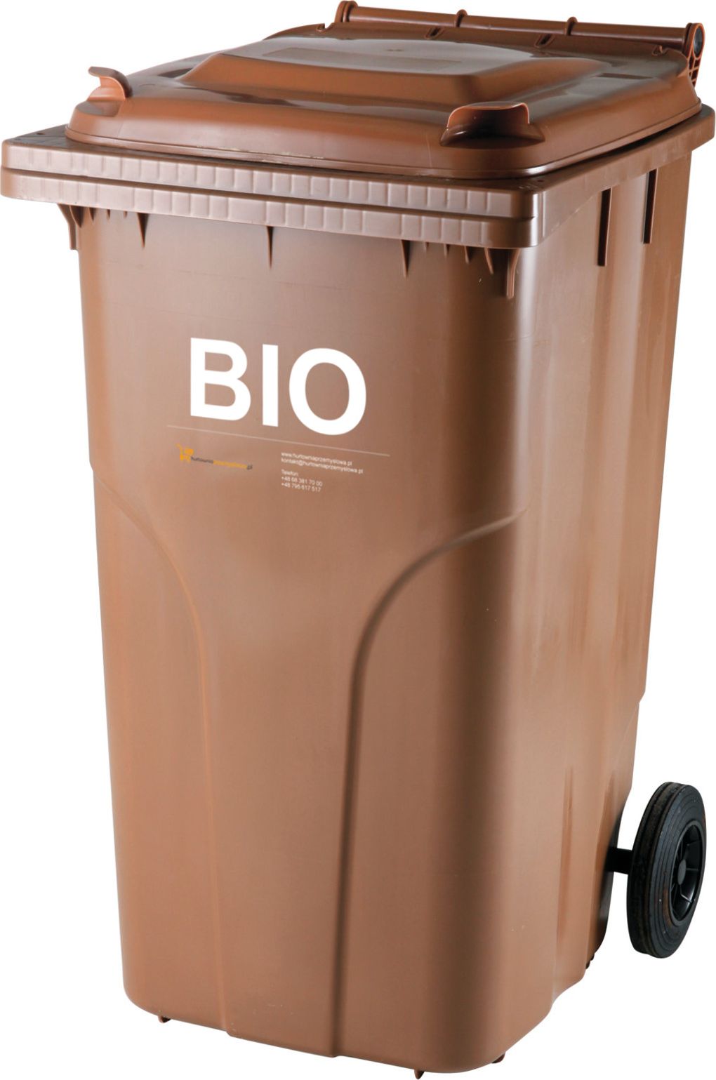 Europlast Pojemnik kubeł na BIO odpady i śmieci spożywcze ATESTY Europlast Austria - brązowy 240L