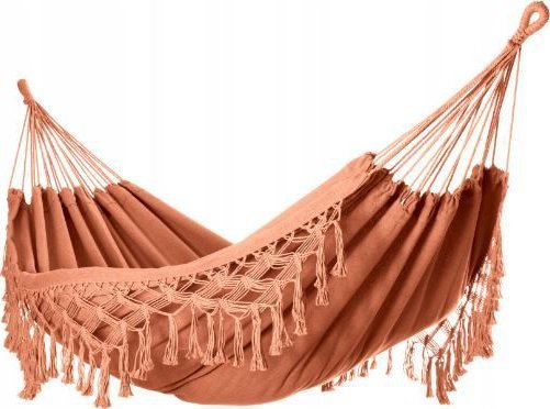 kontrast Duży hamak ogrodowy boho MIDAS 150x200 karmelowy