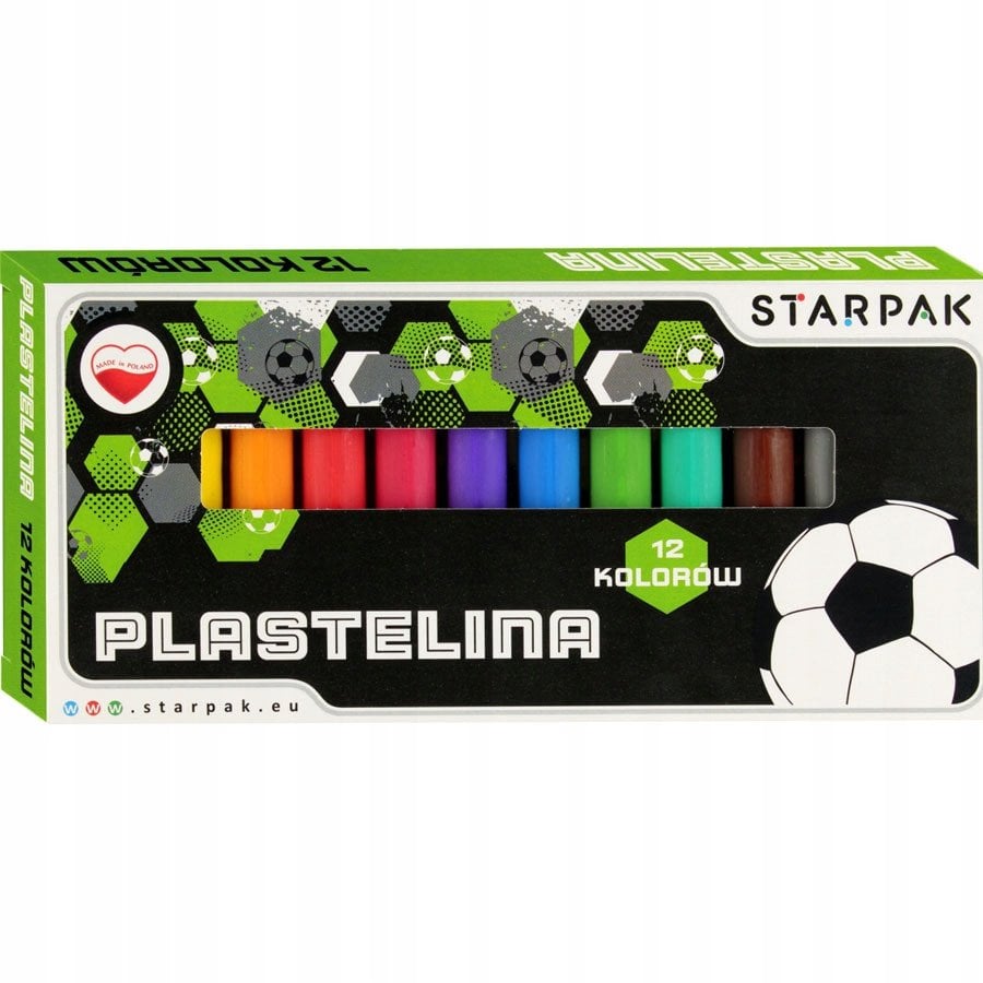 PLASTELINA 12KOL FOOTBALL2 STK PUD 1/40