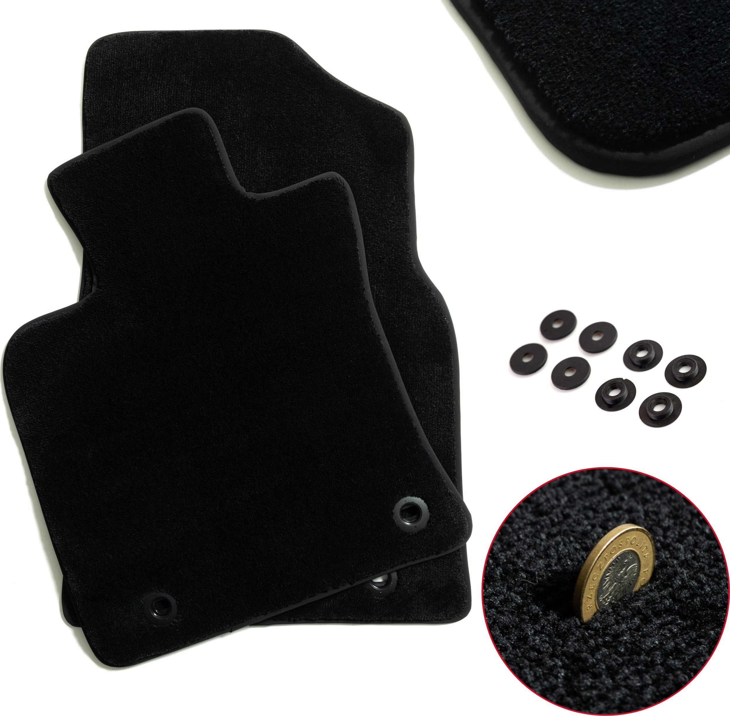 Dikel Dywaniki samochodowe welurowe Premium Plus, Przód 2 szt.