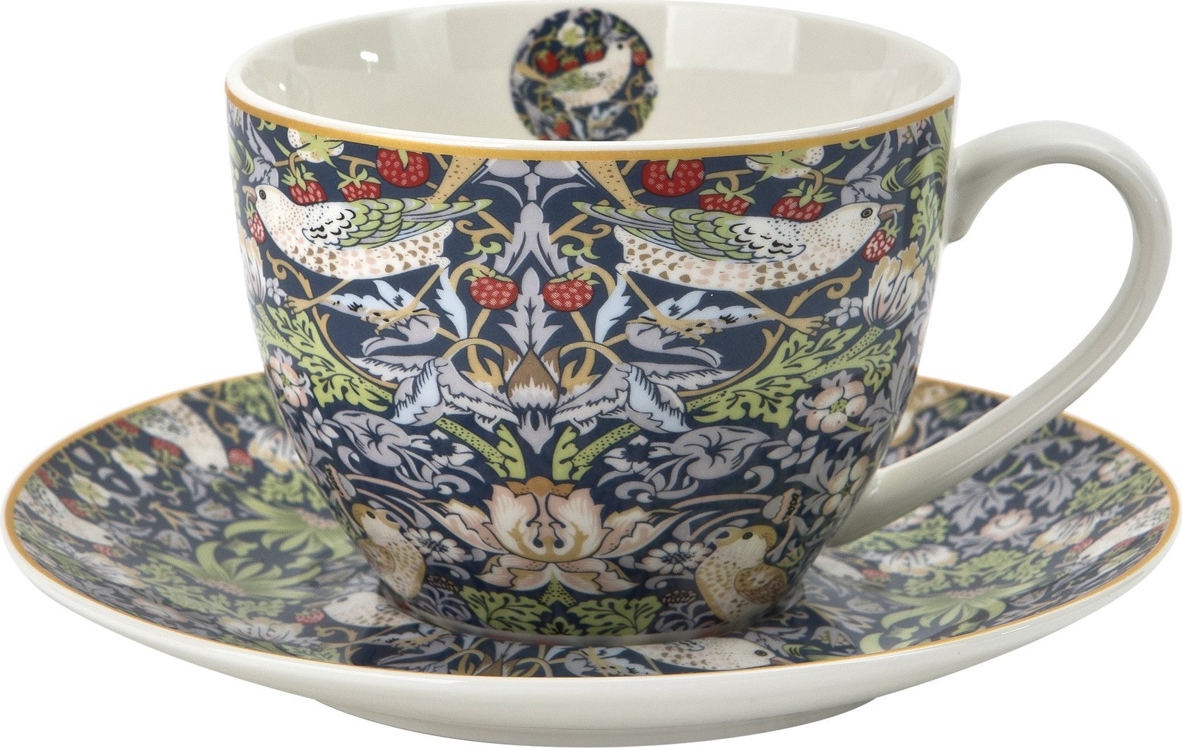 DUO Kpl. 2 filiżanek 250 ml + spodki Strawberry Thief Blue