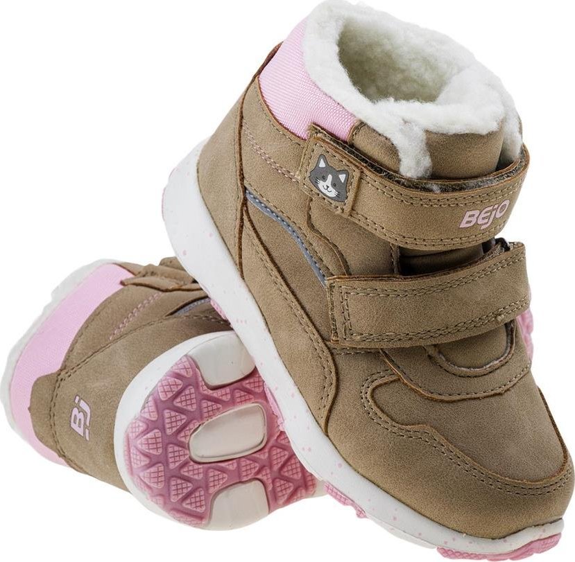 Bejo BUTY WYSOKIE ELADIO KIDS G BEIGE/PINK/REFLECTIVE 25
