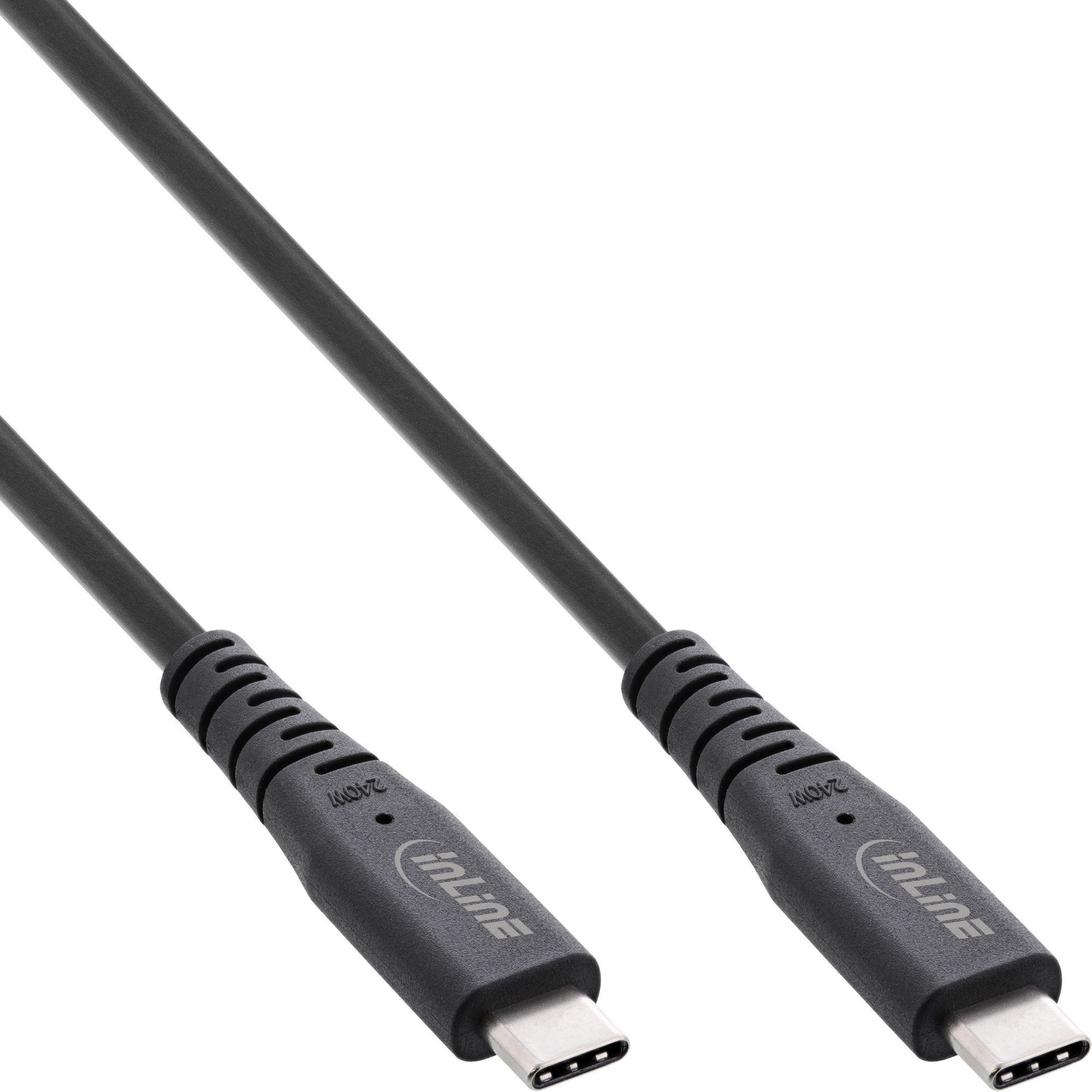 Kabel USB InLine USB-C - USB-C 0.5 m Czarny (35906I)