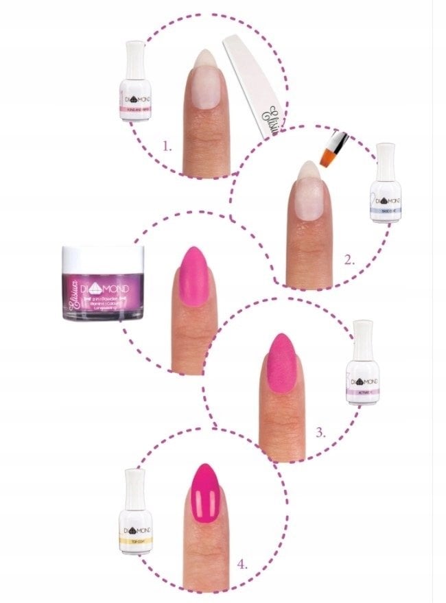 Elisium Diamond 2in1 Powder proszek do manicure tytanowego DS308 23g