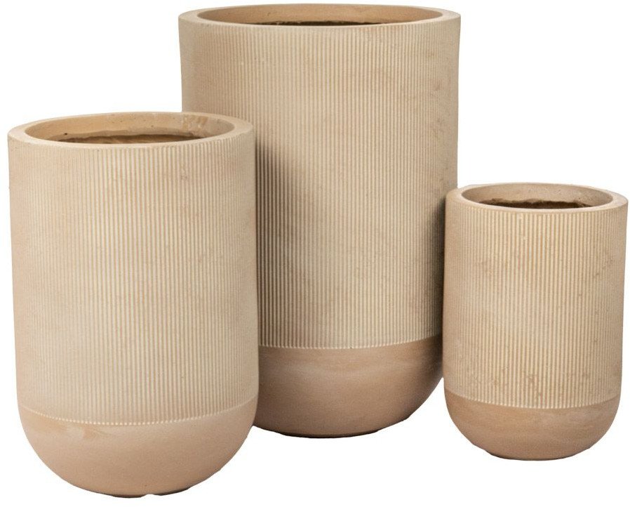 DONICE OGRODOWE MARRON ZESTAW 3 SZTUK BRĄZ