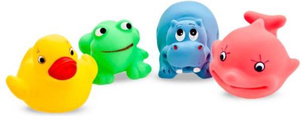Tullo Zabawka do kąpieli 4 sztuki zwierzątka - AM 034A