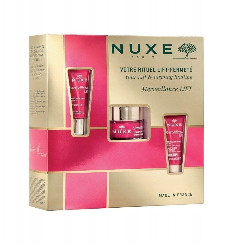 Firmness Routine Set Nuxe: Merveillance Lift, Vegan, Firming, Day, Cream, For Face, 50 ml + Merveillance Lift, Vegan, Lifting, Eye Cream, 15 ml + Merv
