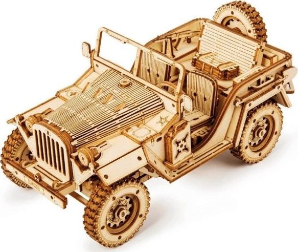 Robotime Drewniany model puzzle 3D Jeep Wojskowy MC701 Robotime uniwersalny