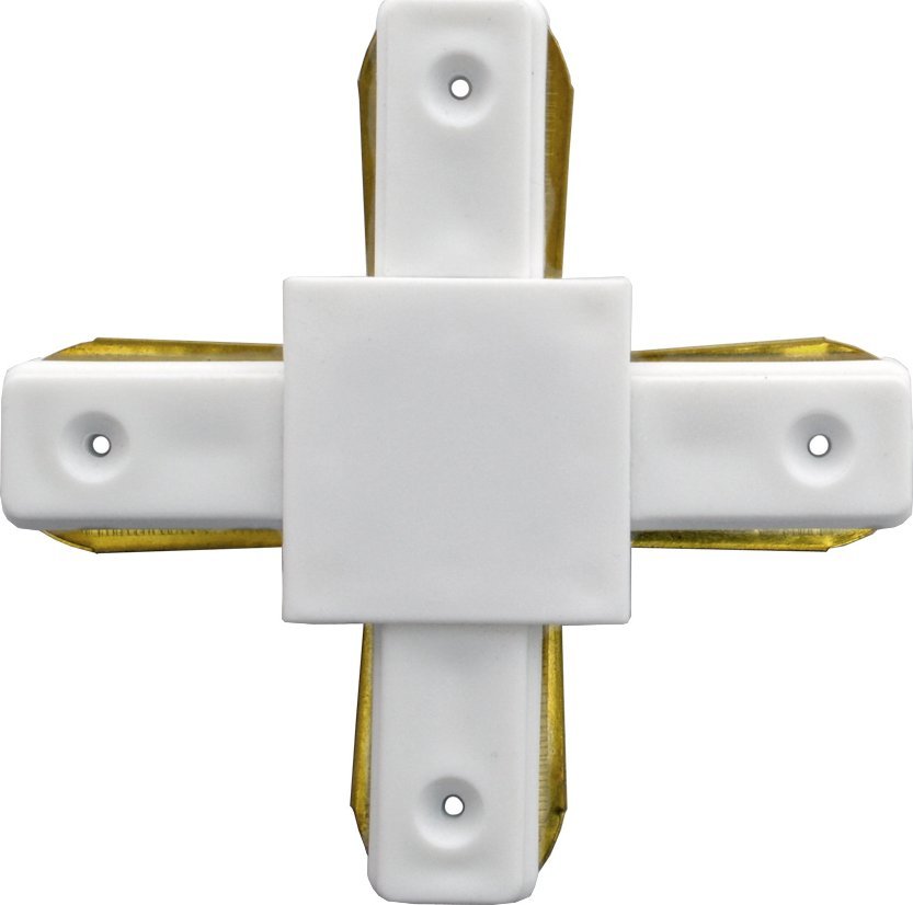 Nvox Łącznik do szyn jednofazowych kształt (+) biały 230v