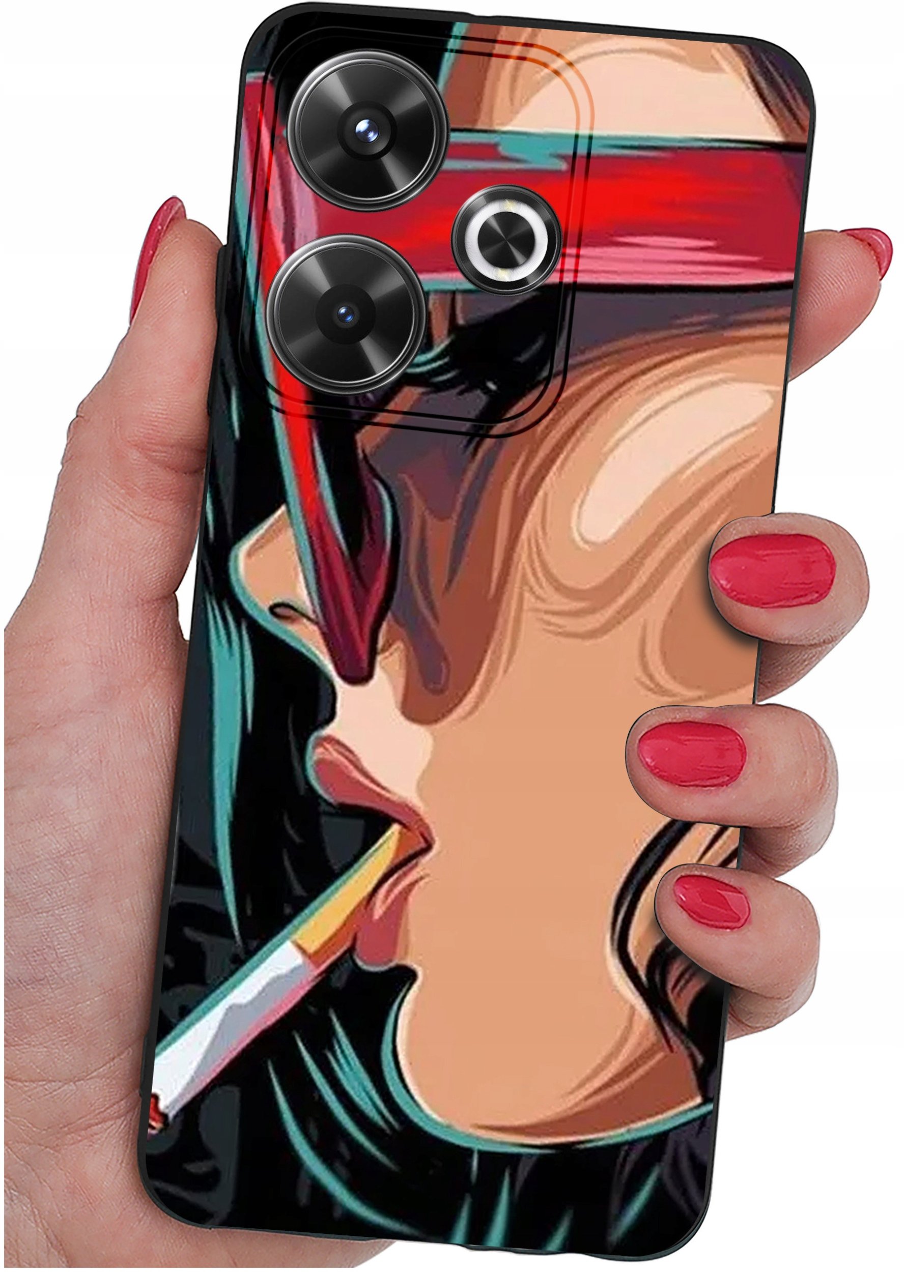 Etui do Xiaomi Redmi 13 4G WZORY |SILIKONOWE MATT CASE + SZKŁO 9H