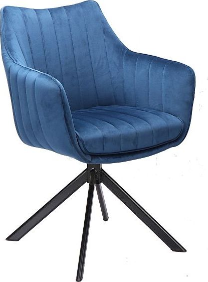 Signal Krzesło AZALIA VELVET granatowe