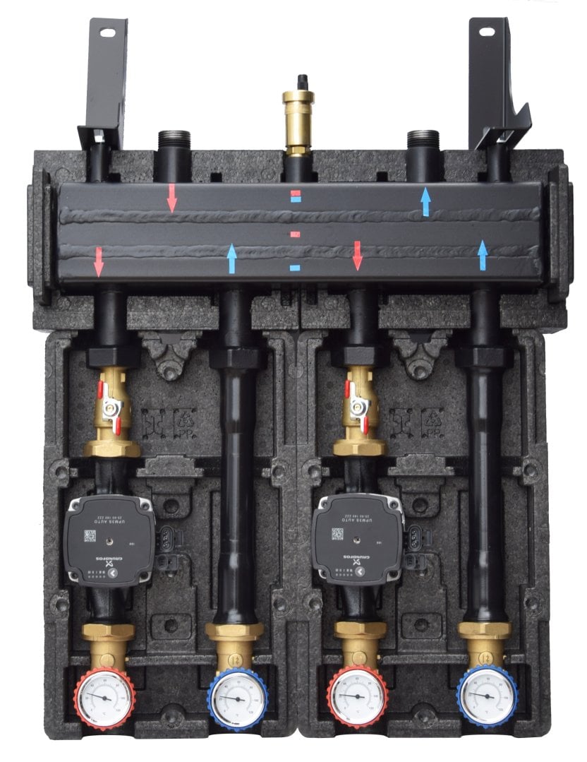 Zestaw DX4 z pompami Grundfos UPM3S Auto 25-60