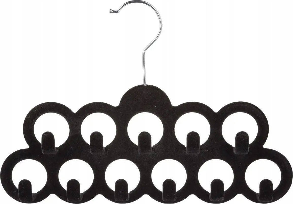 5five Wieszak welurowy na szaliki, paski, 11 przegródek