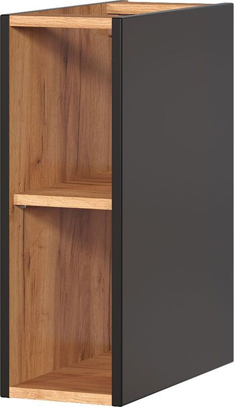 Elior Szafka łazienkowa z odkrytymi półkami - Malta 8X Czarny mat