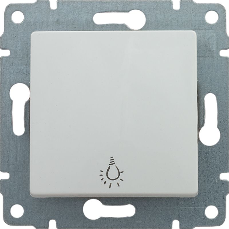 KOS Przycisk pojedynczy Vena światło biały (510413)