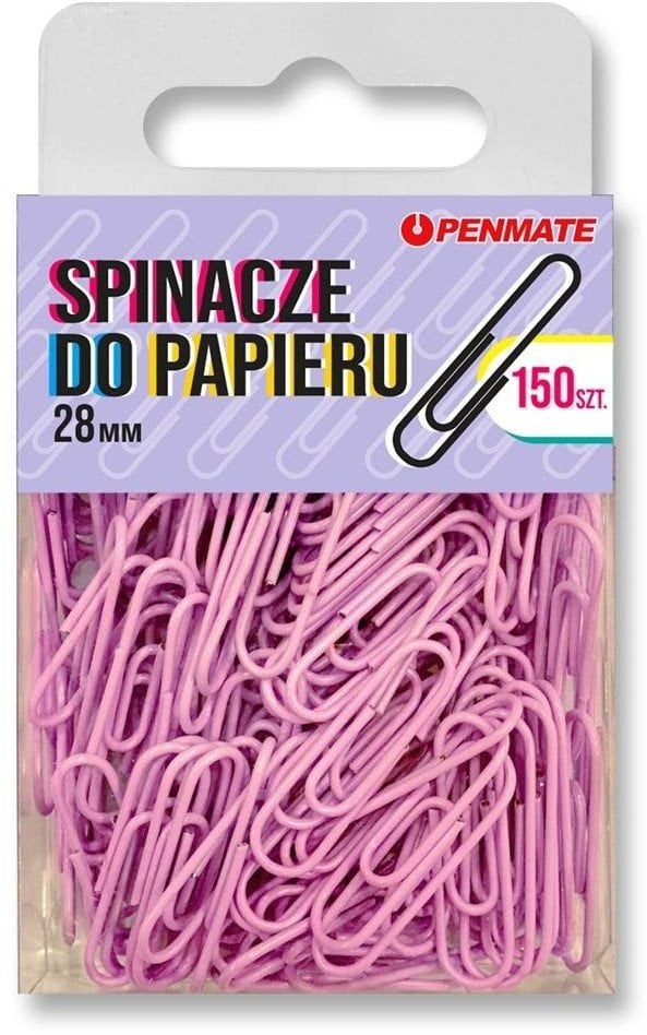 Spinacze do papieru 28mm fiołkowe