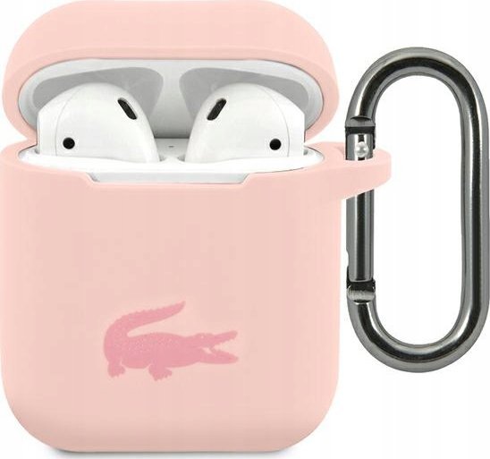 Lacoste Etui Lacoste do AirPods cover różowy/pink Silicone