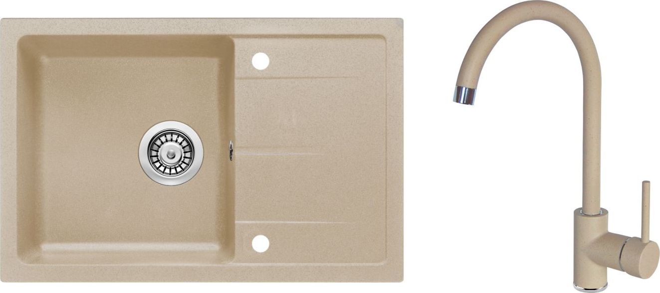 Zlewozmywak Deante Deante Deante stalowy + bateria . stojąca + osprzęt