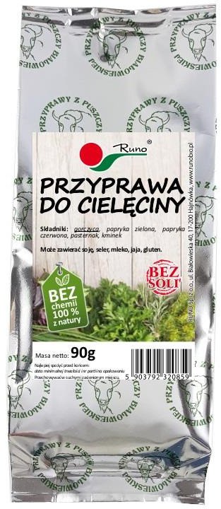 Przyprawa do cielęciny bez soli mieszanka suszonych ziół w proszku 90g