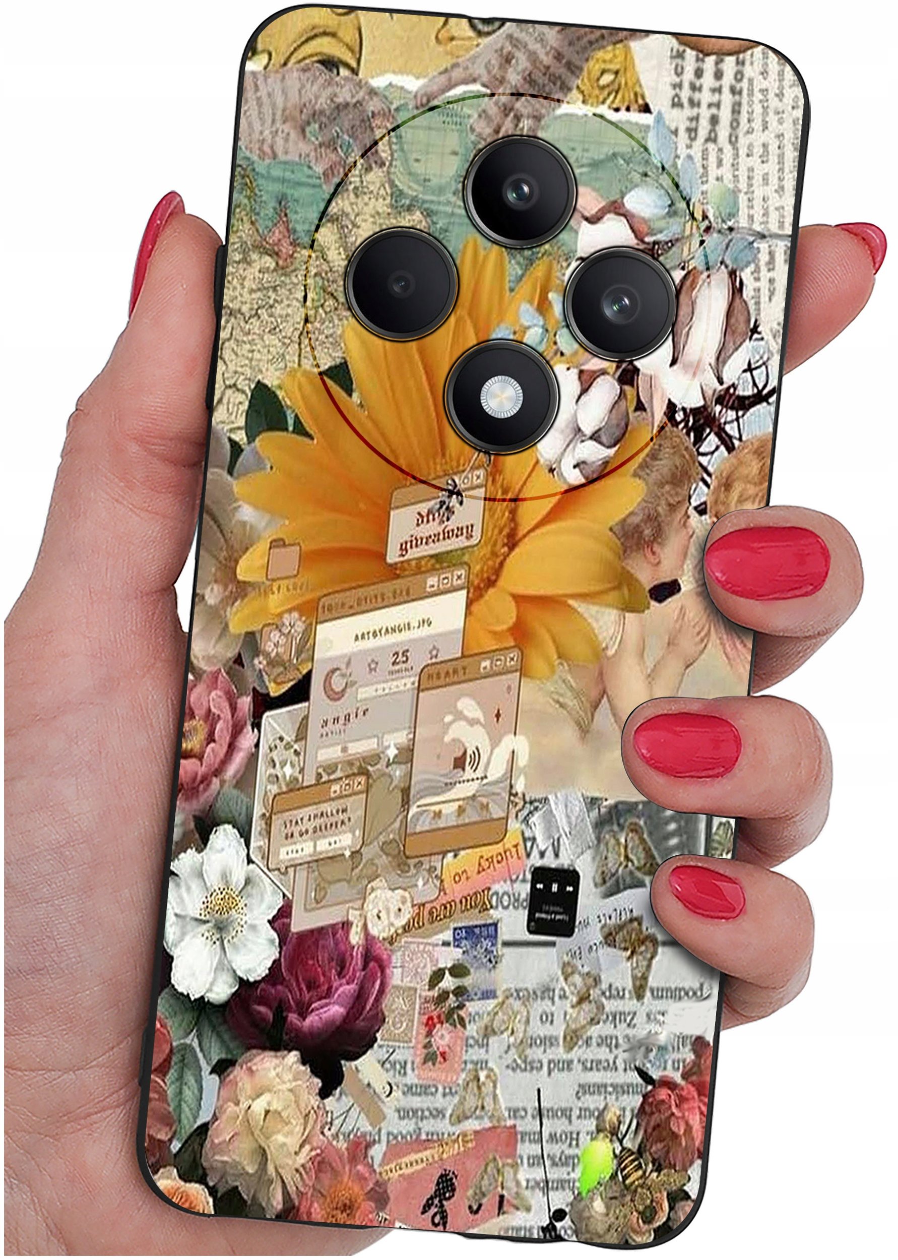 Etui do Oppo Reno 12 F 5G | 12 FS 5G WZORY |SILIKONOWE MATT CASE + SZKŁO 9H