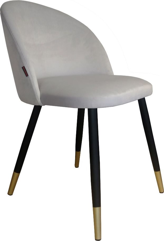 Atos Krzesło CLAUDINE 1 VELVET GOLD jasno szare nowoczesne ATOS