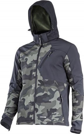 Lahti Pro KURTKA SOFTSHELL Z KAPT. MORO ZIEL.-CZAR., "XL", CE, LAHTI