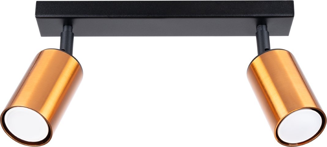 Lampa sufitowa Sollux Lighting SOLLUX Plafon WINX 2 czarny/miedź 2 x GU10 SL.1375