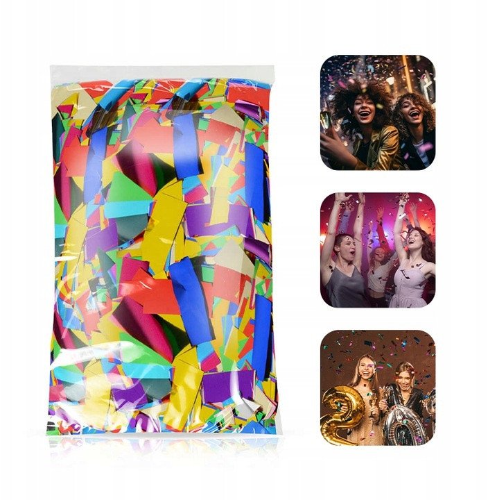 Konfetti metaliczne 1kg wielokolorowe one size