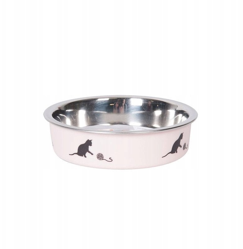 METAL CAT BOWL KARLIE 160ML PINK