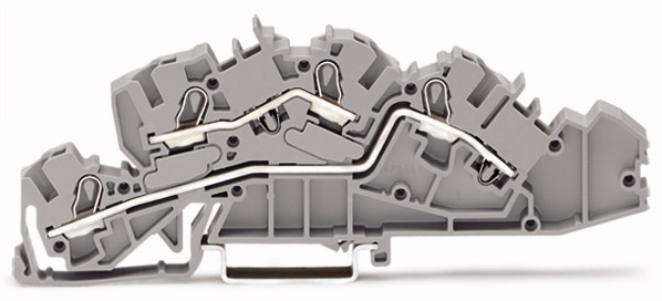 Wago Złączka instalacyjna 2-piętrowa L/L 41,7x124mm szara - 2005-7642