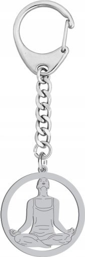 Radziszewska Jewellery Srebrny Brelok Kwiat Lotosu Joga GRAWER GRATIS