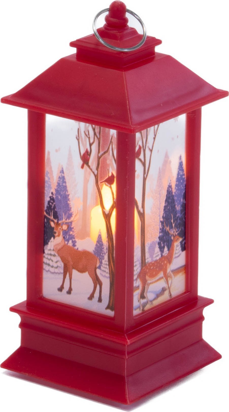 Fééric Lights and Christmas Metalowy lampion LED ze świątecznym motywem