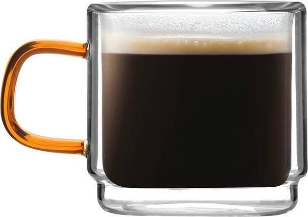 Vialli Design Komplet 2 szklanek z podwójną ścianką do espresso Amber 80 ml 8579