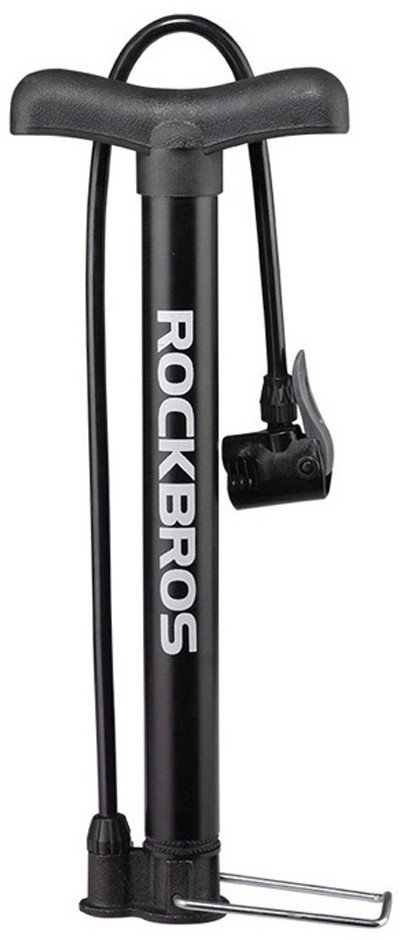 Pompka rowerowa podłogowa 120psi / 8bar końcówki do piłek materacy - czarna Pompka rowerowa podłogowa 120psi / 8bar końcówki do piłek materacy - czarn