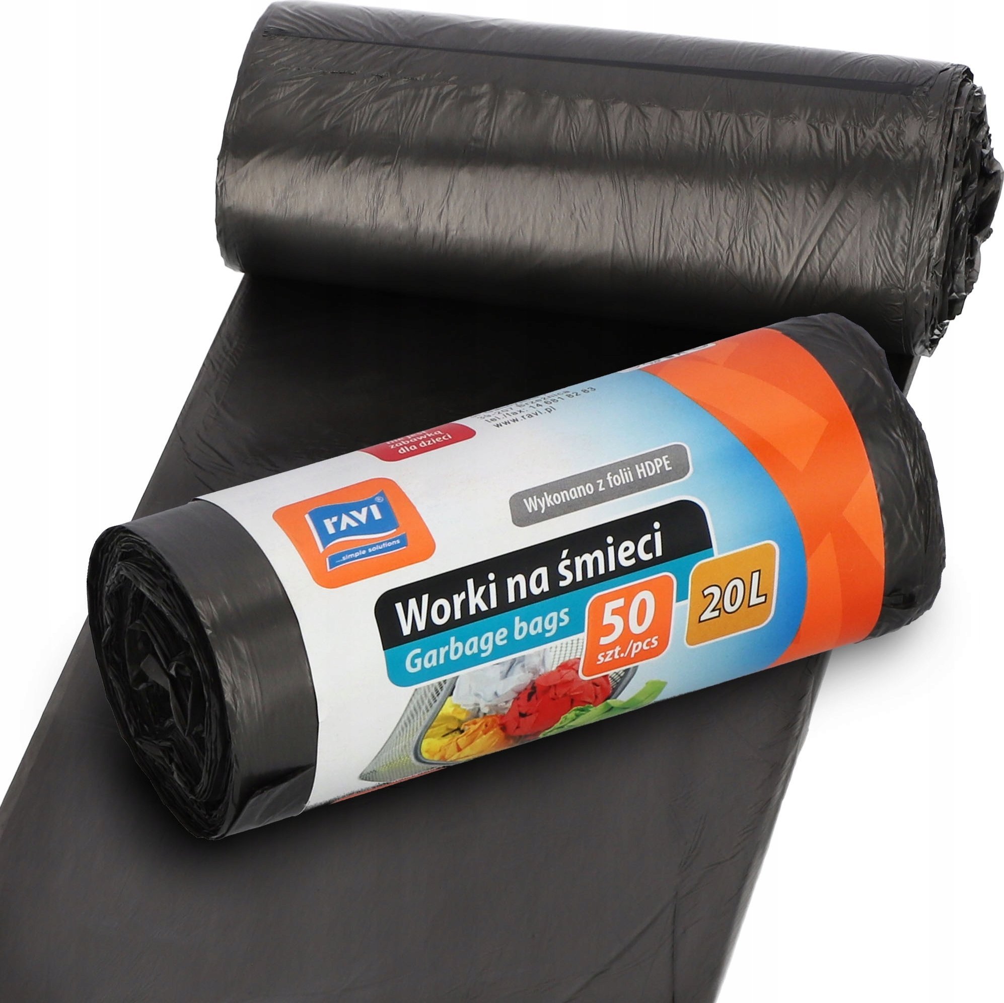 Kosz na śmieci Kadax Worki Na Śmieci Segregacji Czarne 20 L 50 szt