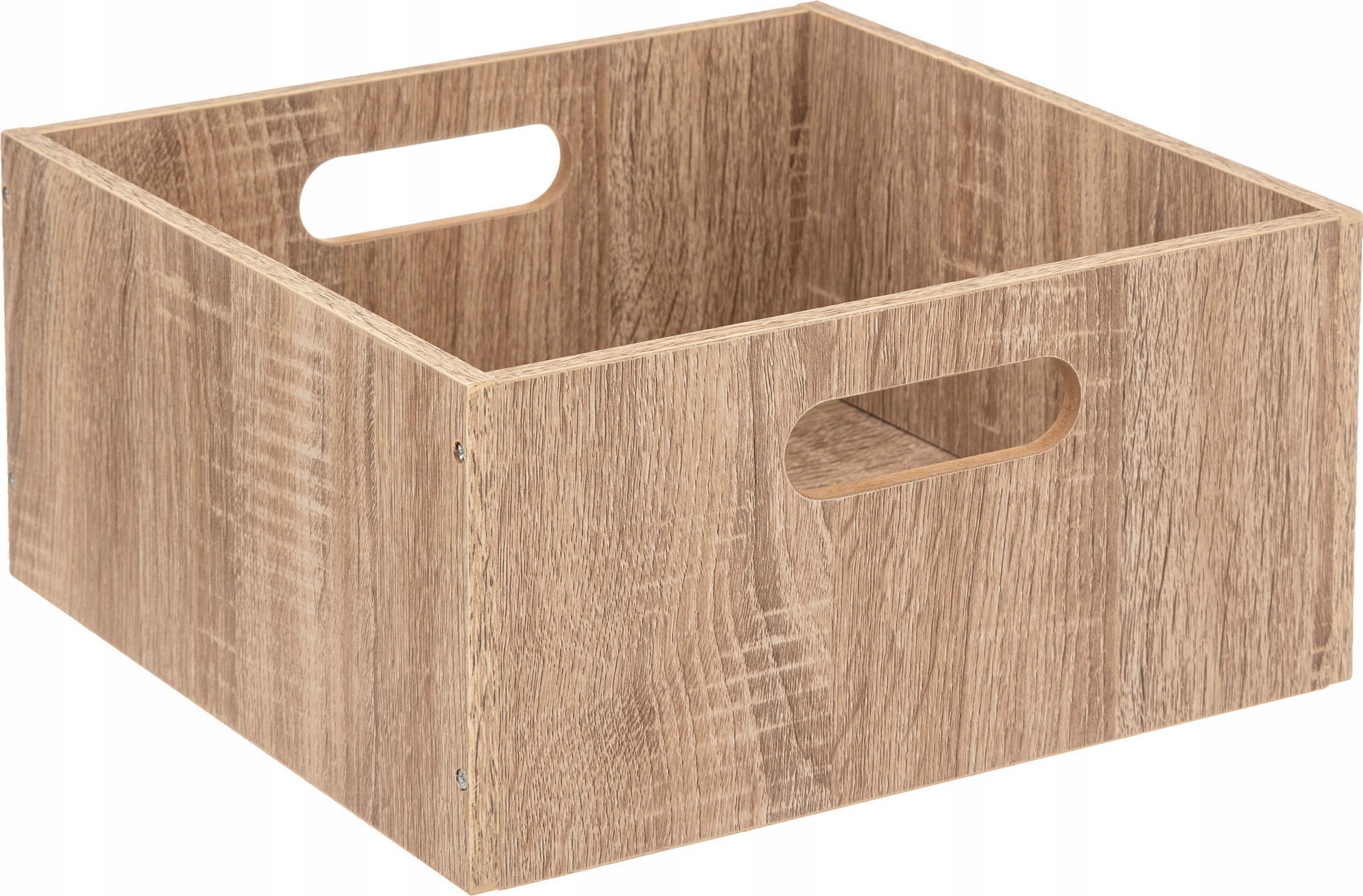 5five Pudełko do przechowywania z uchwytami, imitacja drewna, 31 x 15 cm
