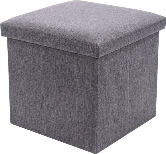 Mufart Pufa składana L do salonu, sypialni, garderoby oraz przedpokoju - 38x38x38cm Szara