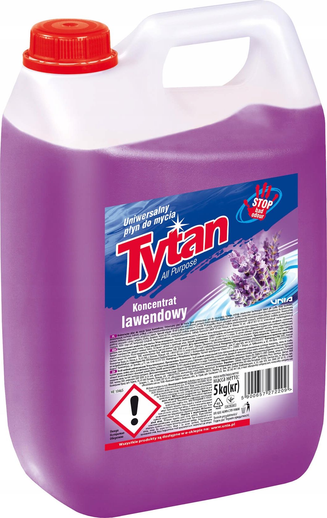 Tytan Uniwersalny płyn do mycia lawendowy 5 kg