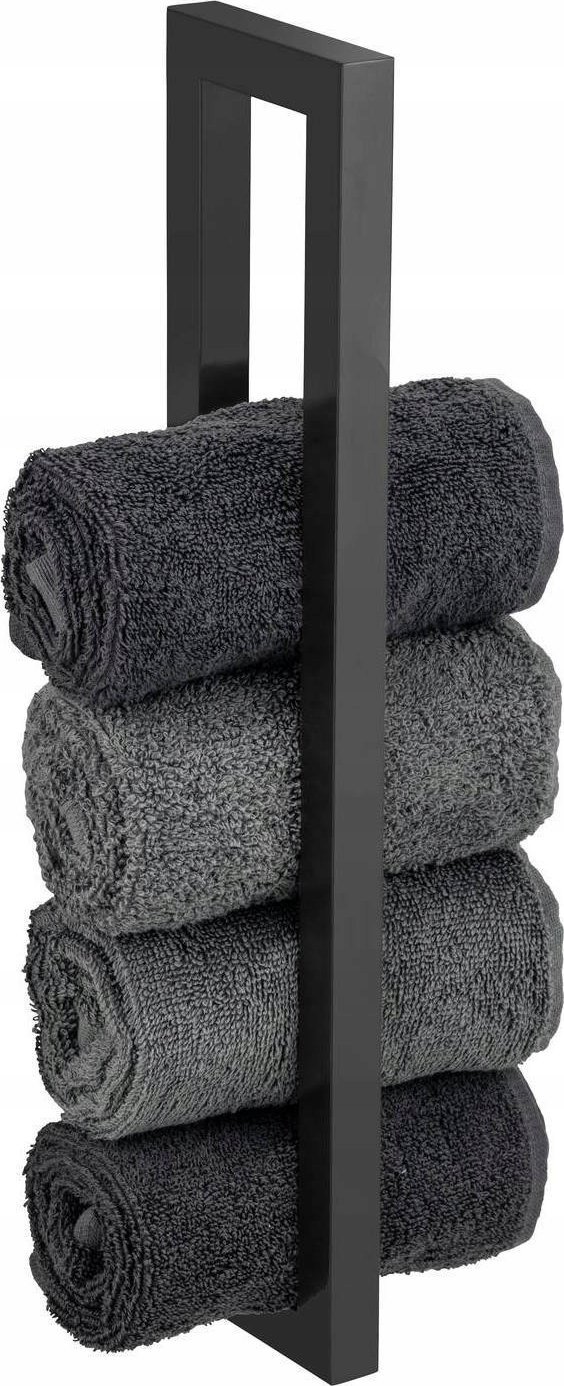 Wenko Uchwyt na ręczniki ze stali lakierowanej, czarny mat, REITANI, WENKO