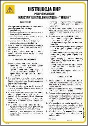 Mój dom Iag18 Lnstrukcja Bhp Przy Obsłudze Maszyny Do Mielenia Mięsa - Wilk (24,5 X 35 Cm, Hn - Płyta Td-Flex 0,4Mm) Libres Polska Sp Iag18_245X350_Hn