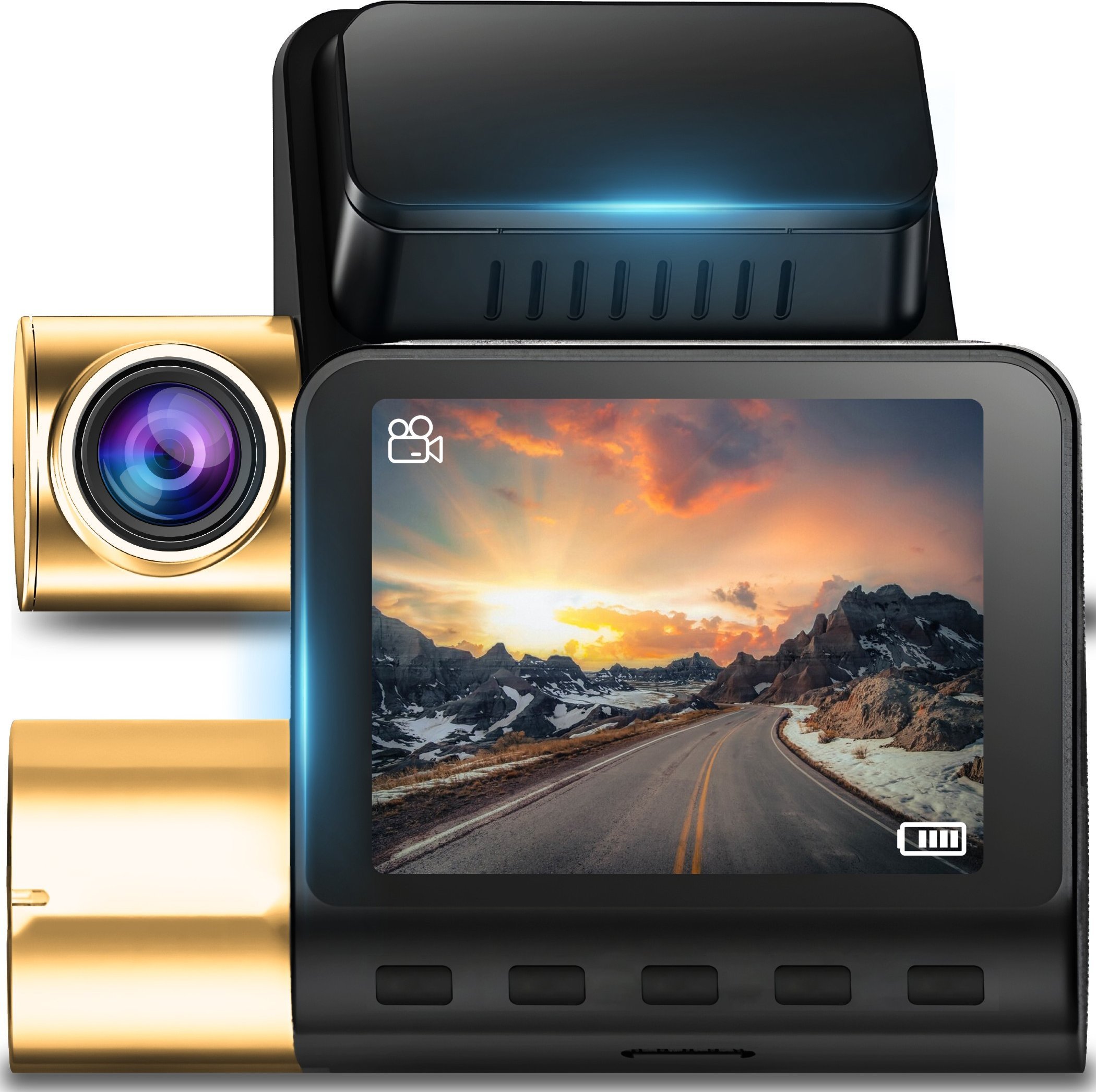 Wideorejestrator Retoo WIDEOREJESTRATOR SAMOCHODOWY Z WYŚWIETLACZEM DASH CAM GPS WIFI